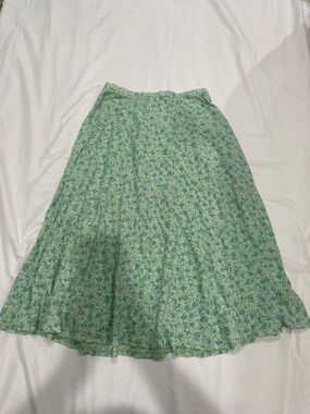 Southern Lady Light Mint Floral A-Line Skirt